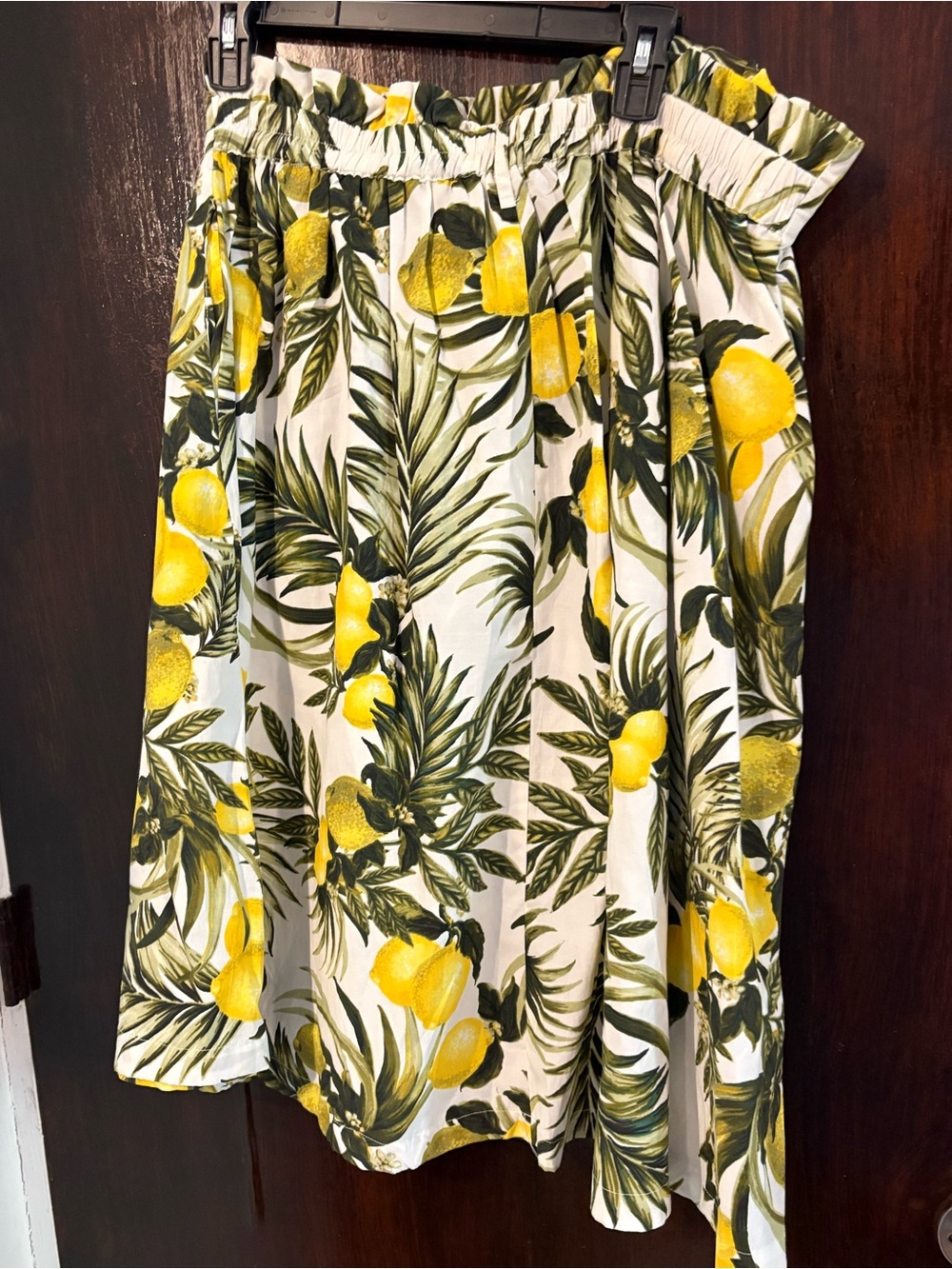 Bundle 3 for $15. Women's Lemon Print Midi Skirt Tropical Design. Size L.